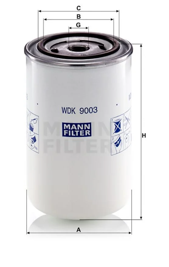 Mann-Filter - WDK 9003 - Fuel filter spin-on