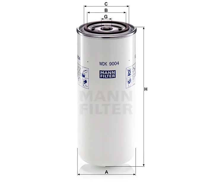 Mann-Filter - WDK 9004 - Fuel filter spin-on