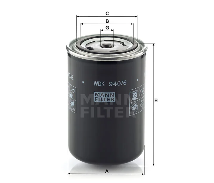 Mann-Filter - WDK 940/6 - Fuel filter