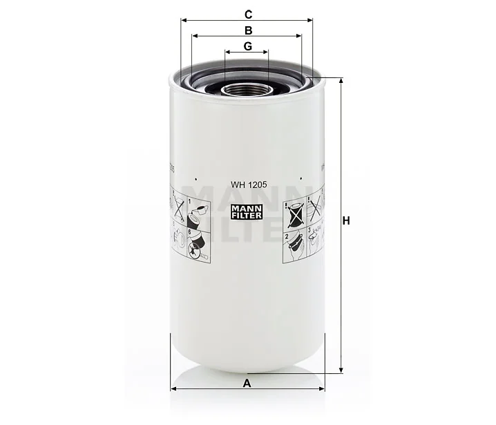 Mann-Filter - WH 1205 - Hydraulic filter spin-on