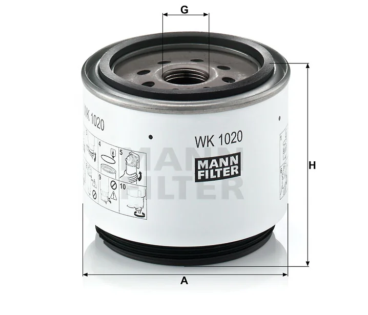 Mann-Filter - WK 1020 x - Fuel filter