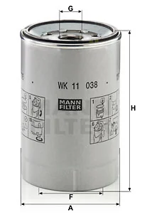 Mann-Filter - WK 11 038 z - Fuel filter spin-on