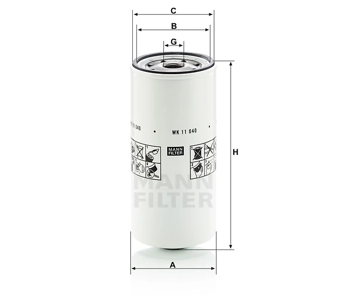 Mann-Filter - WK 11 040 x - Fuel filter spin-on