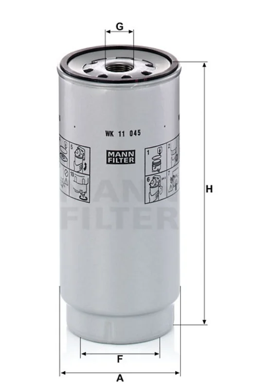 Mann-Filter - WK 11 045 z - Fuel filter spin-on