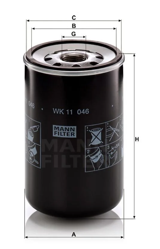 Mann-Filter - WK 11 046 - Fuel filter spin-on