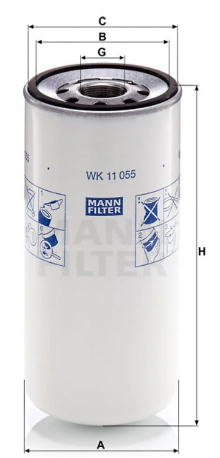 Mann-Filter - WK 11 055 - Fuel filter spin-on