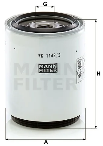 Mann-Filter - WK 1142/2 x - Fuel filter