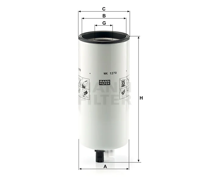 Mann-Filter - WK 1270 - Fuel filter