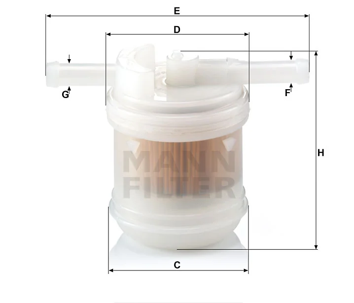 Mann-Filter - WK 42/14 - Fuel filter in-line