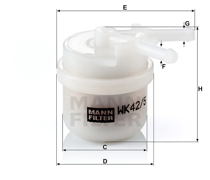 Mann-Filter - WK 42/5 - Fuel filter in-line