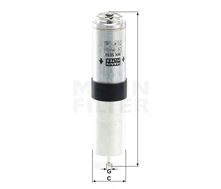 Mann-Filter - WK 5010 z - Fuel filter (in-line)