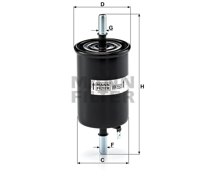 Mann-Filter - WK 55/2 - Fuel filter in-line