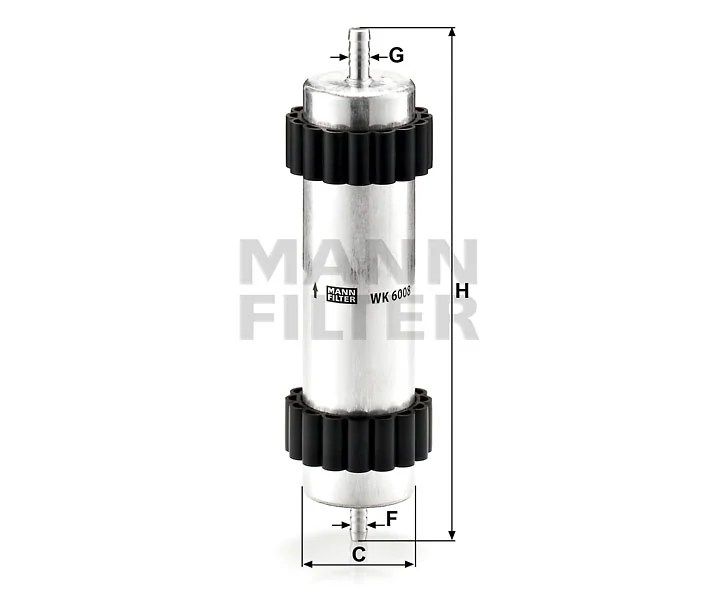 Mann-Filter - WK 6008 - Fuel filter in-line