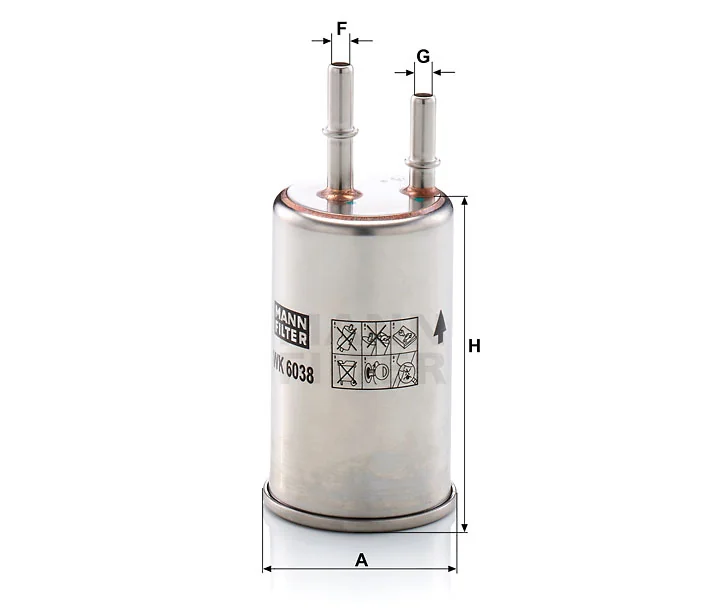 Mann-Filter - WK 6038 - Fuel filter in-line