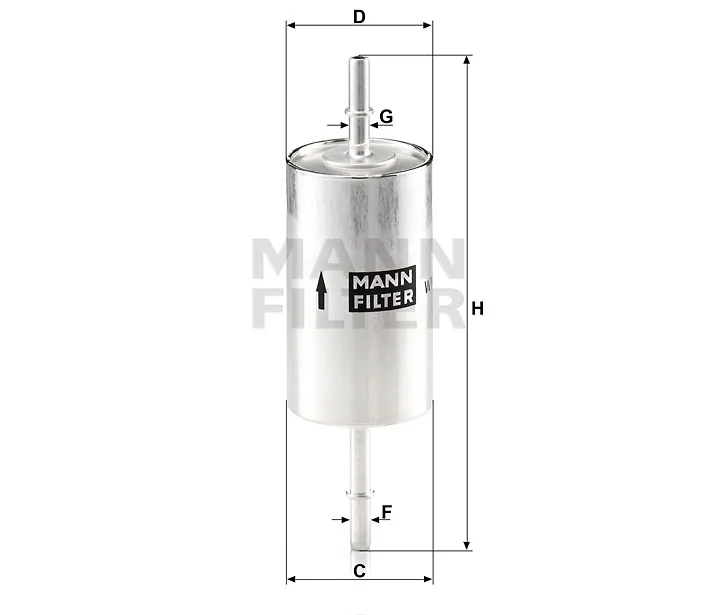 Mann-Filter - WK 614/46 - Fuel filter