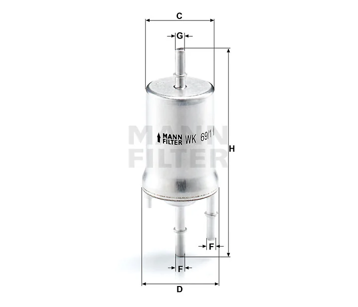 Mann-Filter - WK 69/1 - Fuel filter