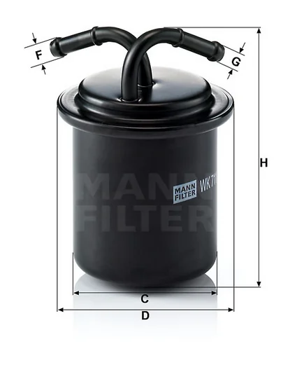 Mann-Filter - WK 711 - Fuel filter in-line