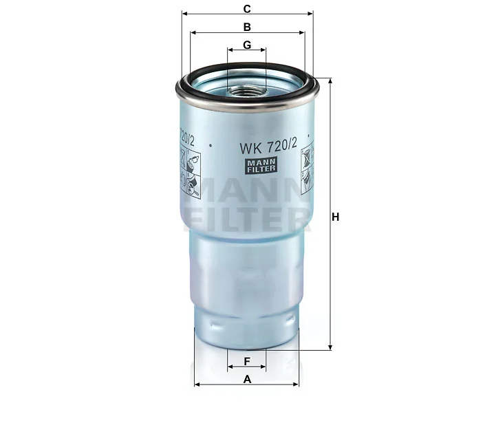 Mann-Filter - WK 720/2 x - Fuel filter