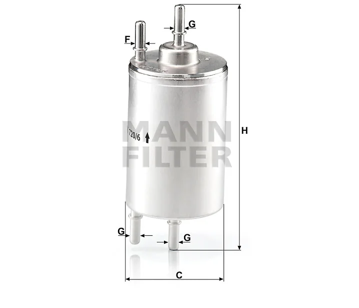 Mann-Filter - WK 720/6 - Fuel filter