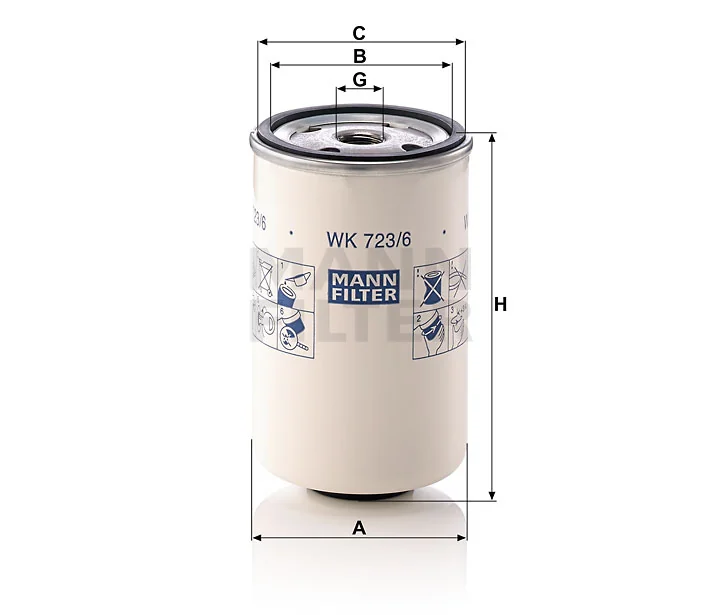 Mann-Filter - WK 723/6 - Fuel filter
