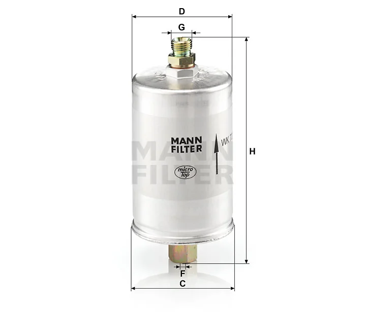 Mann-Filter - WK 726 - Fuel filter spin-on