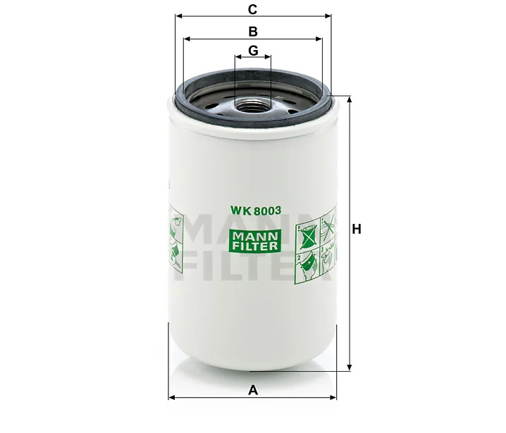 Mann-Filter - WK 8003 x - Fuel filter