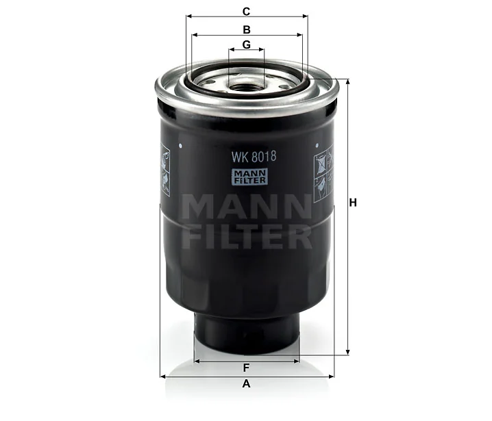 Mann-Filter - WK 8018 x - Fuel filter
