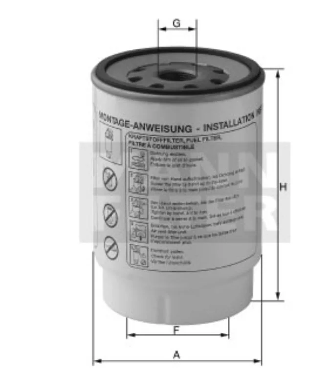 Mann-Filter - WK 8019/1 - Fuel filter spin-on
