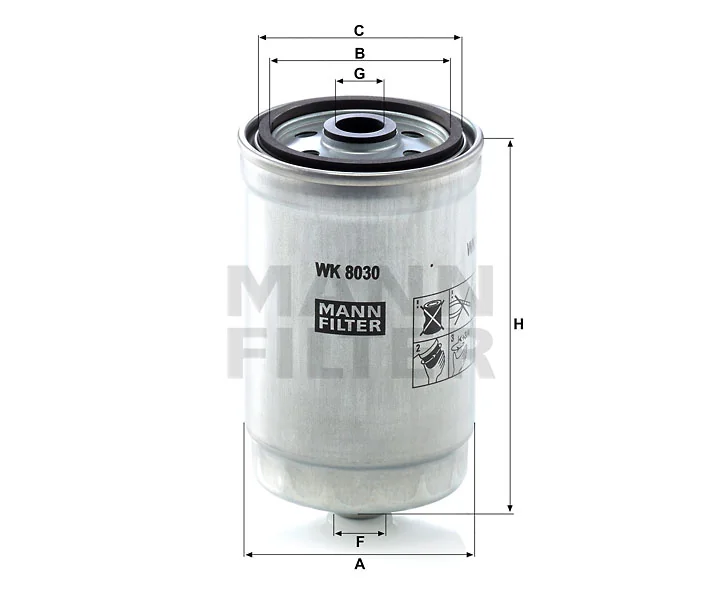 Mann-Filter - WK 8030 - Fuel filter