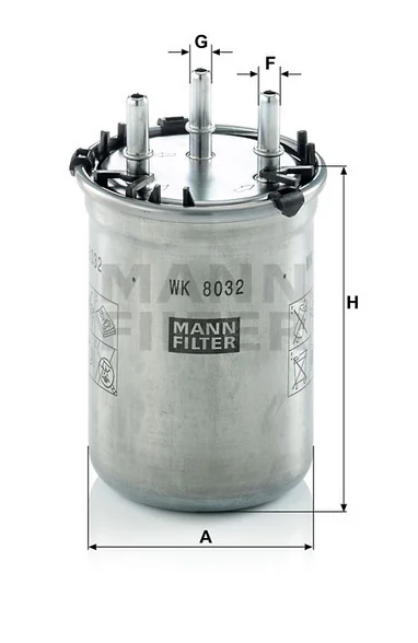 Mann-Filter - WK 8032 - Fuel filter in-line