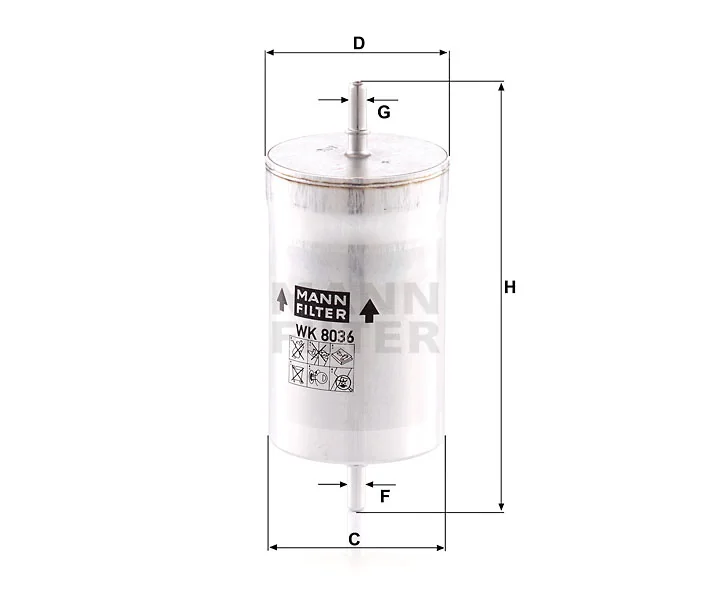 Mann-Filter - WK 8036 - Fuel filter