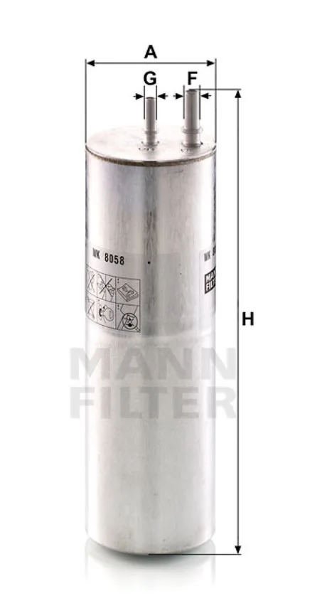 Mann-Filter - WK 8058 - Fuel filter in-line