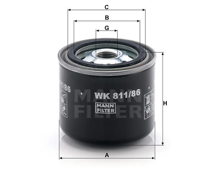 Mann-Filter - WK 811/86 - Fuel filter