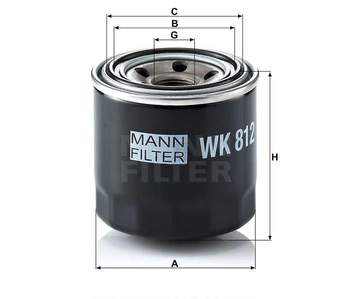 Mann-Filter - WK 812 - Fuel filter element