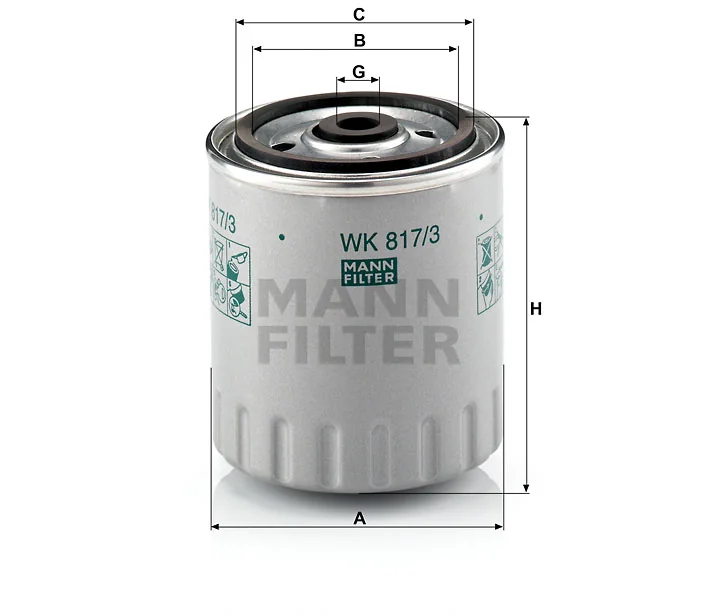 Mann-Filter - WK 817/3 x - Fuel filter