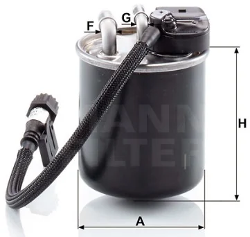 Mann-Filter - WK 820/19 - Fuel filter