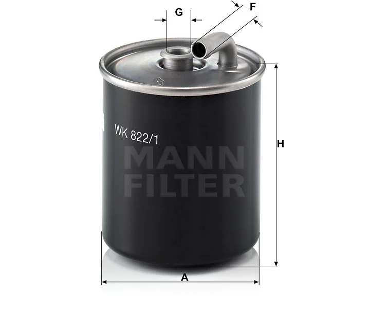 Mann-Filter - WK 822/1 - Fuel filter in-line