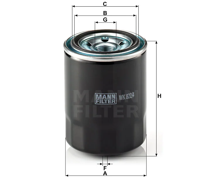 Mann-Filter - WK 822/4 - Fuel filter