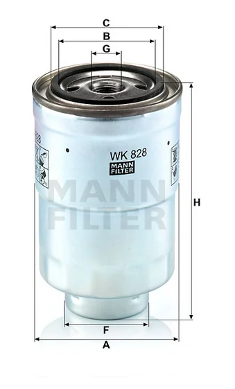 Mann-Filter - WK 828 x - Fuel filter