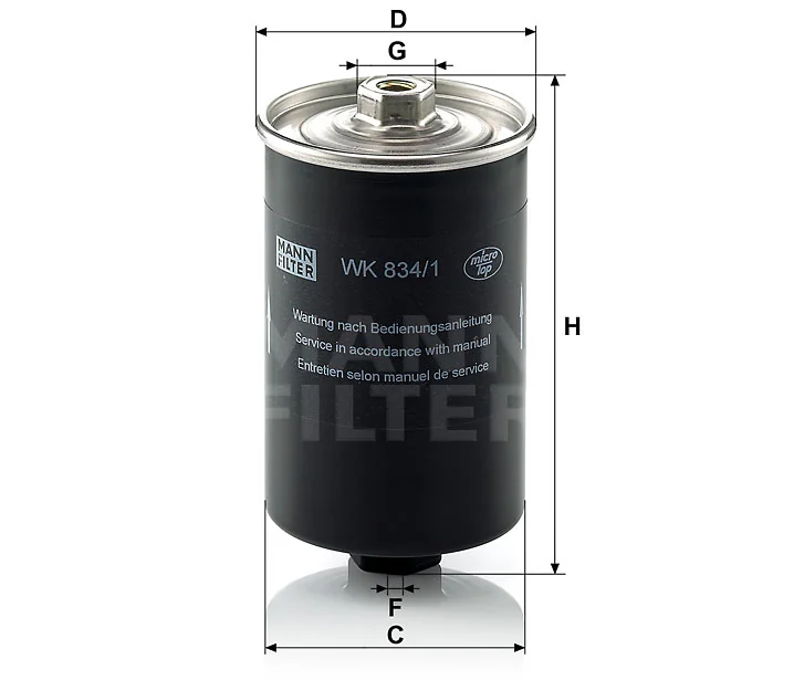 Mann-Filter - WK 834/1 - Fuel filter