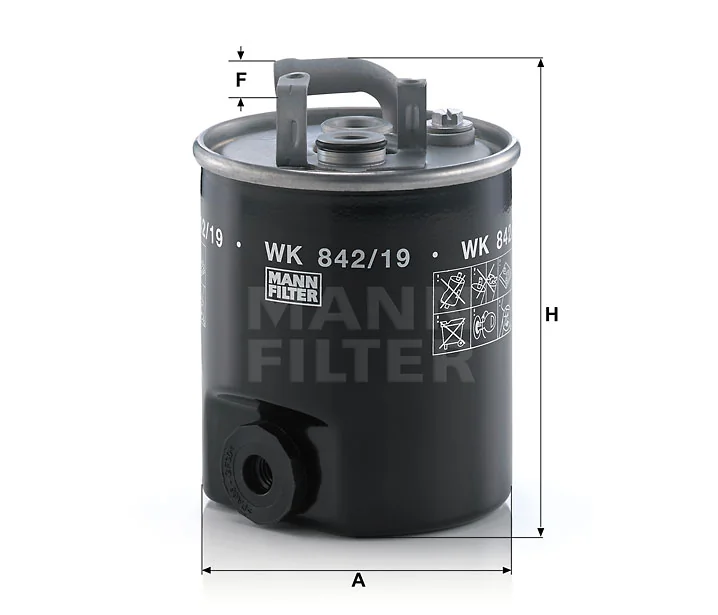 Mann-Filter - WK 842/19 - Fuel filter