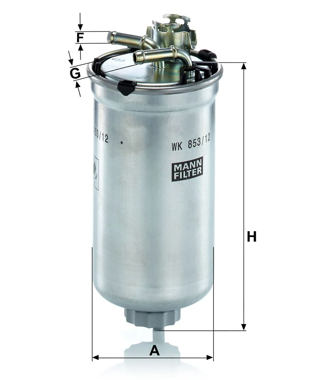 Mann-Filter - WK 853/12 z - Fuel filter in-line