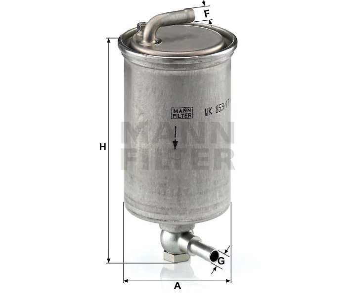 Mann-Filter - WK 853/17 - Fuel filter in-line