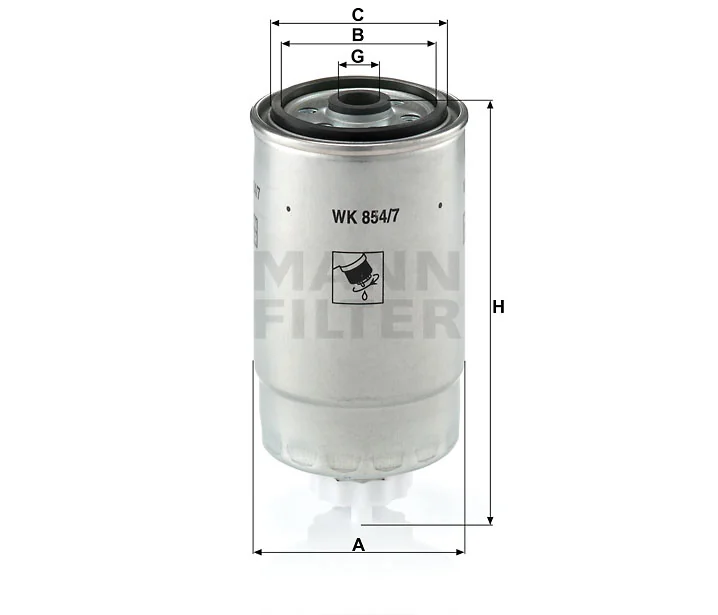 Mann-Filter - WK 854/7 - Fuel filter