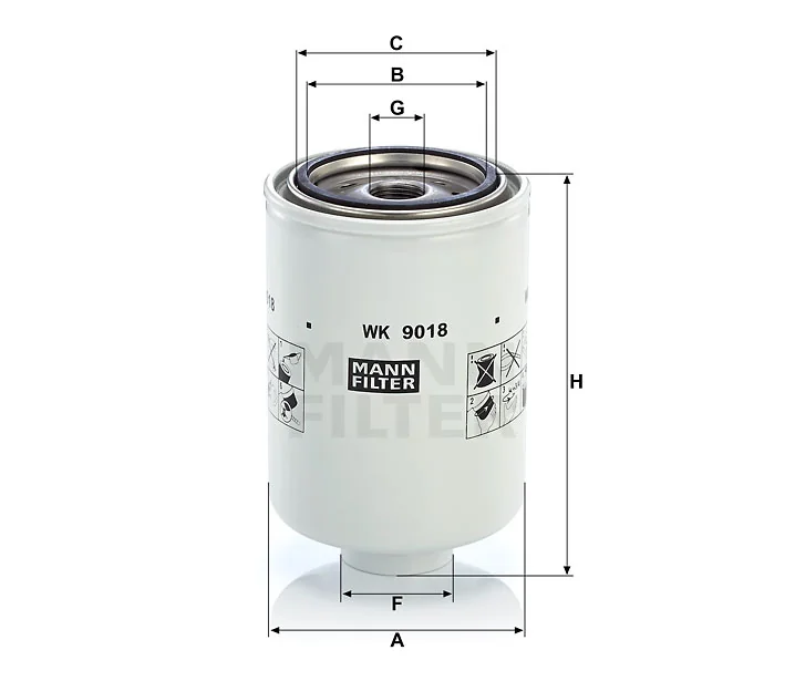 Mann-Filter - WK 9018 x - Fuel filter