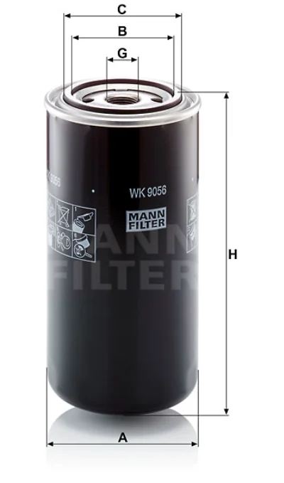 Mann-Filter - WK 9056 - Fuel filter spin-on