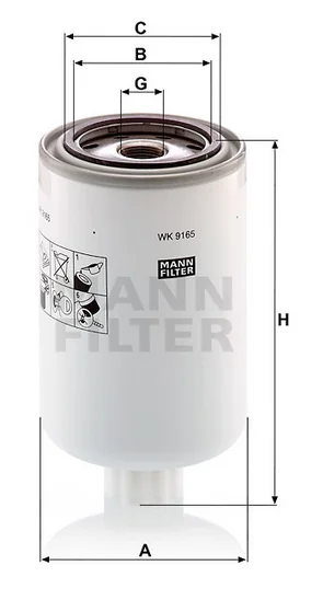 Mann-Filter - WK 9165 x - Fuel filter spin-on