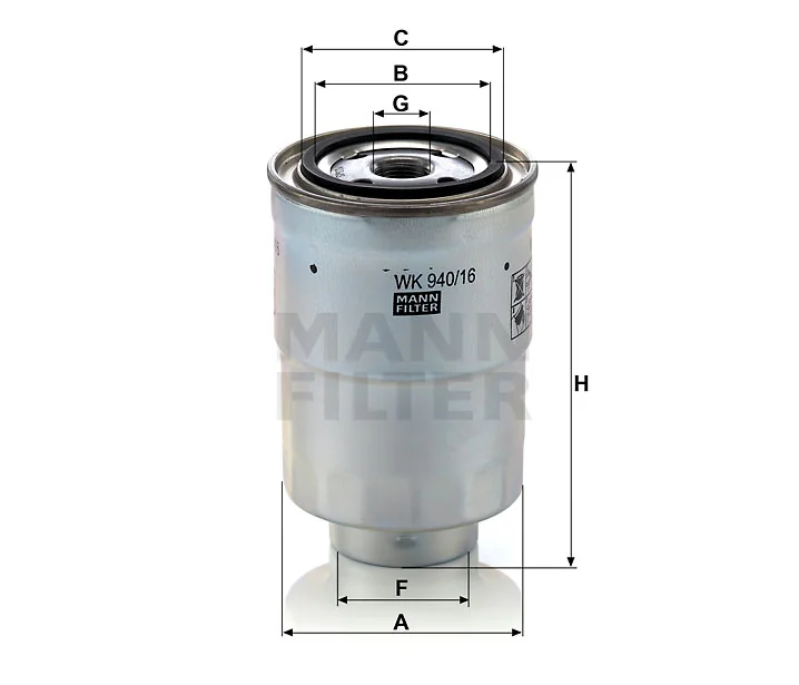 Mann-Filter - WK 940/16 x - Fuel filter spin-on