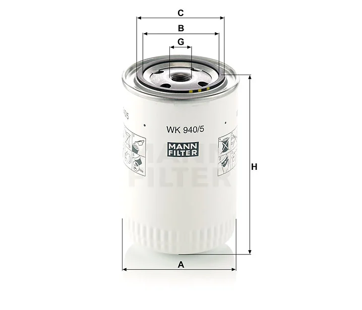 Mann-Filter - WK 940/5 - Fuel filter