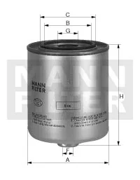 Mann-Filter - WK 940/6 x - Fuel filter spin-on